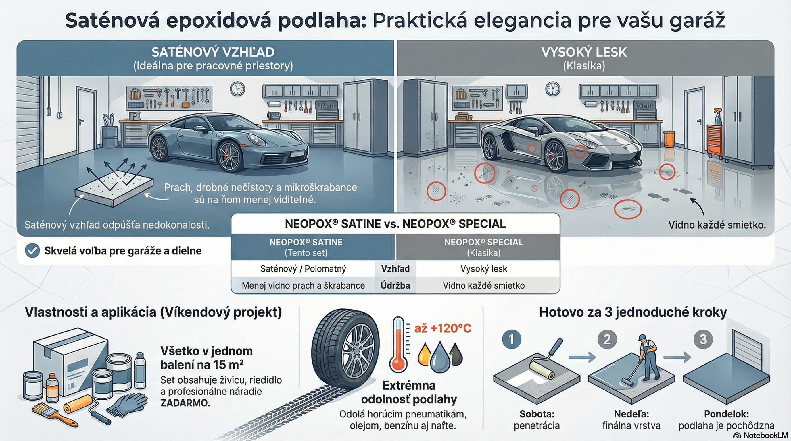 Saténová Epoxidová podlaha 15 m2